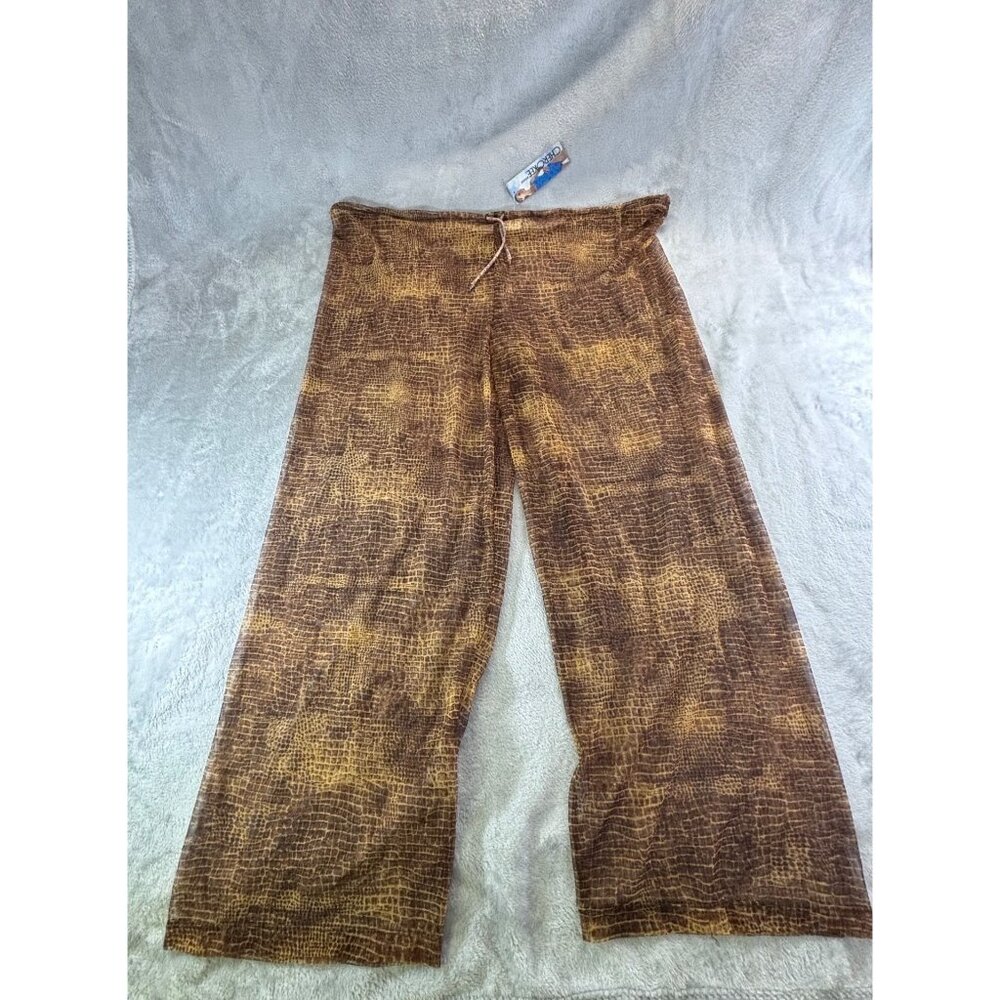 Cherokee Bathing suit loung pants XL Womens Nylon/Spandex With Elastic Waist & D
